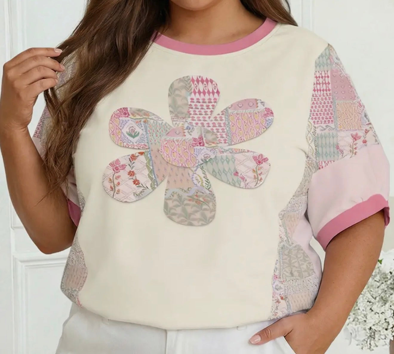 Flower patch top