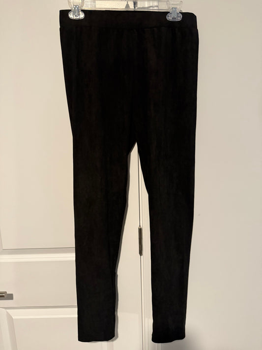 Black velvet lounge pants