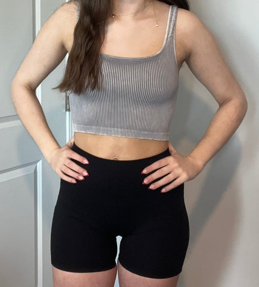 Vintage square neck crop top
