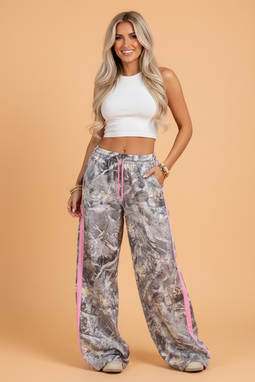 Camo Wide Leg Sweatpants