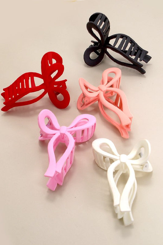 Bow hair claw clip