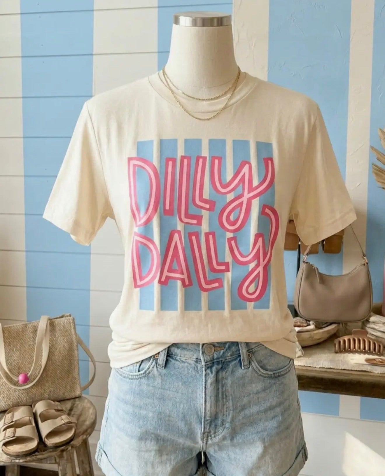 Dilly Dally Striped tshirt