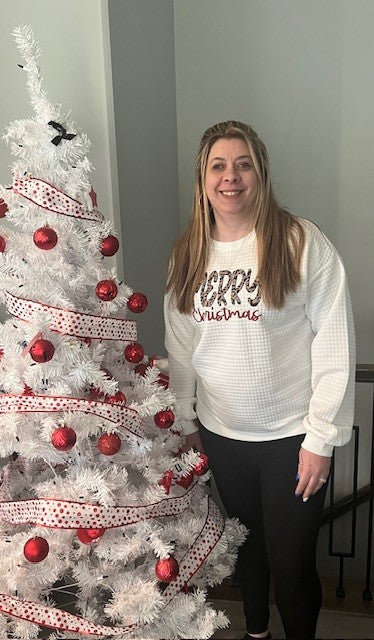 Merry Christmas waffle sweatshirt