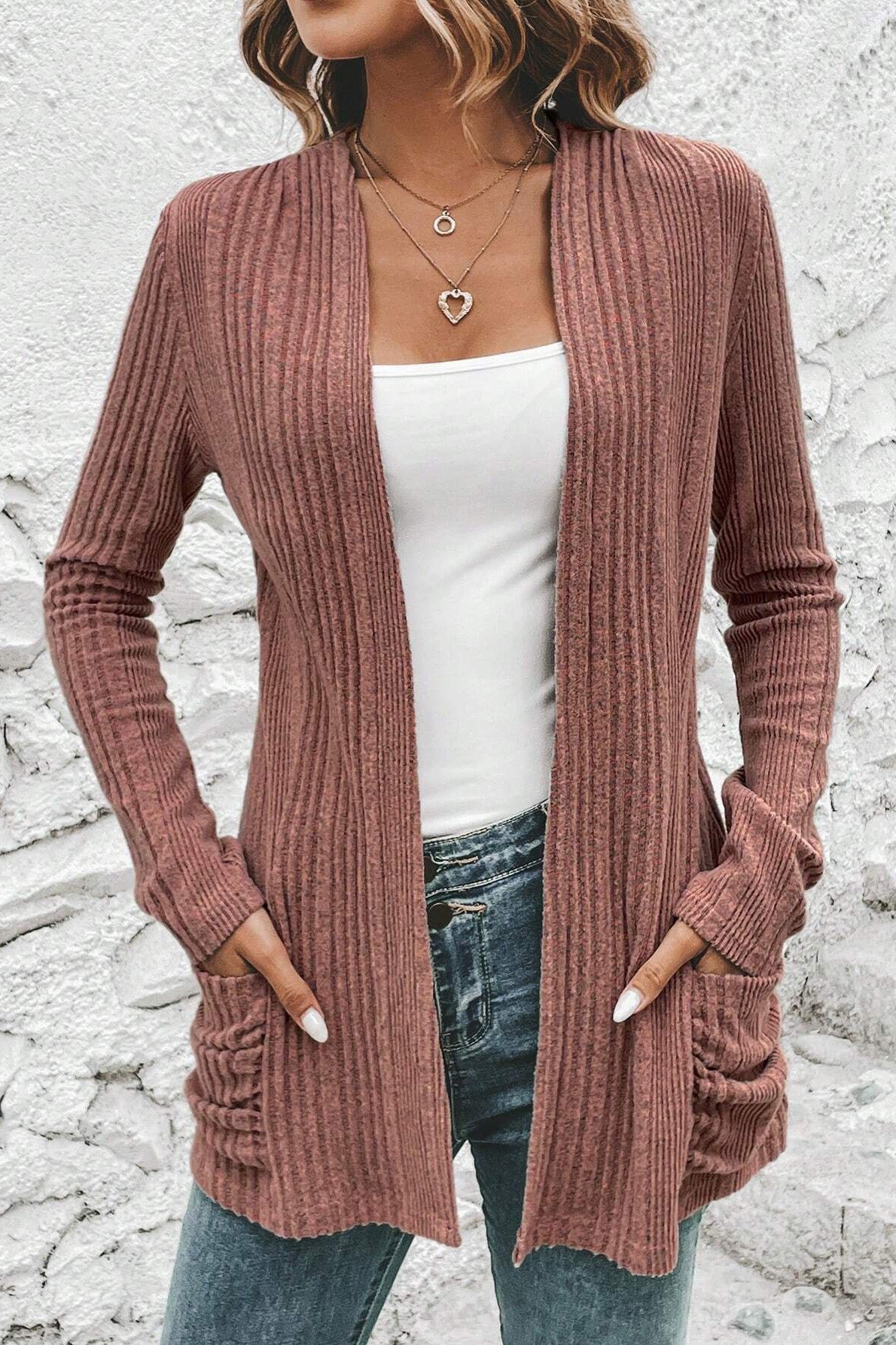 Cardigan Pocket Sweater (2 colors)