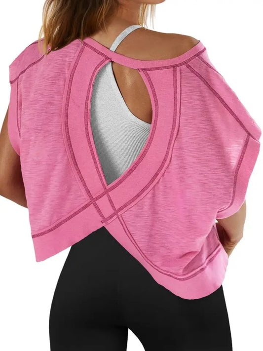 Slouchy Wrapped Cutout Back